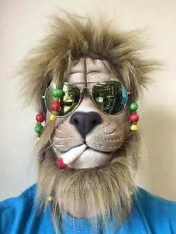 Rubber Johnnies Animal Masks Rasta Lion Mask