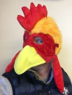 Rubber Johnnies Animal Masks Chicken Head Hat