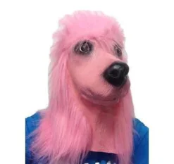 Rubber Johnnies PINK Poodle Dog Mask Animal Masks