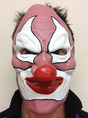 Rubber Johnnies TM Clown Face Mask Horror Masks 5 Rubber Johnnies TM Clown Face Mask Horror Masks