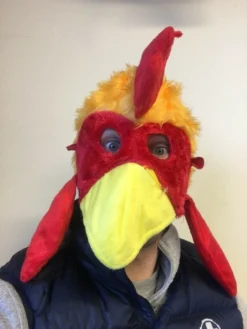 Rubber Johnnies Animal Masks Chicken Head Hat