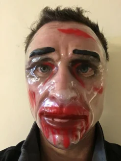 Rubber Johnnies Plastic Purge Style Transparent Face Mask. Miscellaneous