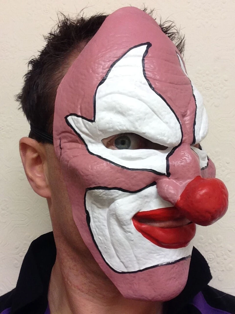 Rubber Johnnies TM Clown Face Mask Horror Masks 4 Rubber Johnnies TM Clown Face Mask Horror Masks