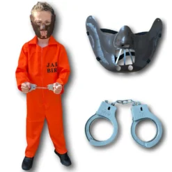 Rubber Johnnies Kids Orange Prison Jumpsuit Costume
