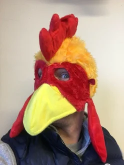 Rubber Johnnies Animal Masks Chicken Head Hat