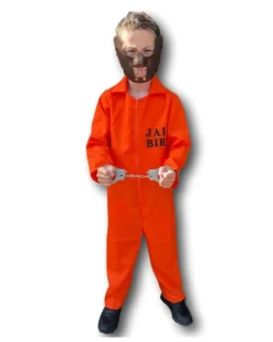 Rubber Johnnies Kids Orange Prison Jumpsuit Costume