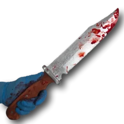 Rubber Johnnies Hunting Knife - Plain And Bloody.