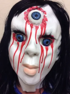 Rubber Johnnies Horror Masks Scary China Doll Mask (Bloody)