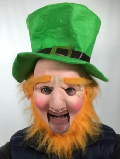 Rubber Johnnies Leprechaun Open Mouth Mask With Hat. 11 Rubber Johnnies Leprechaun Open Mouth Mask With Hat.