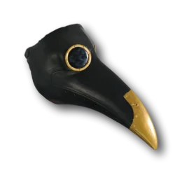 Rubber Johnnies Horror Masks Plague Doctor Mask - Black/Gold 7 Rubber Johnnies Horror Masks Plague Doctor Mask - Black/Gold