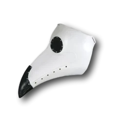 Rubber Johnnies Horror Masks Plague Doctor Mask - White/Black