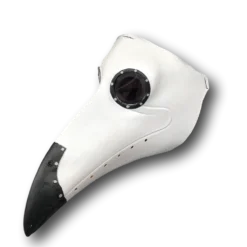 Rubber Johnnies Horror Masks Plague Doctor Mask - White/Black