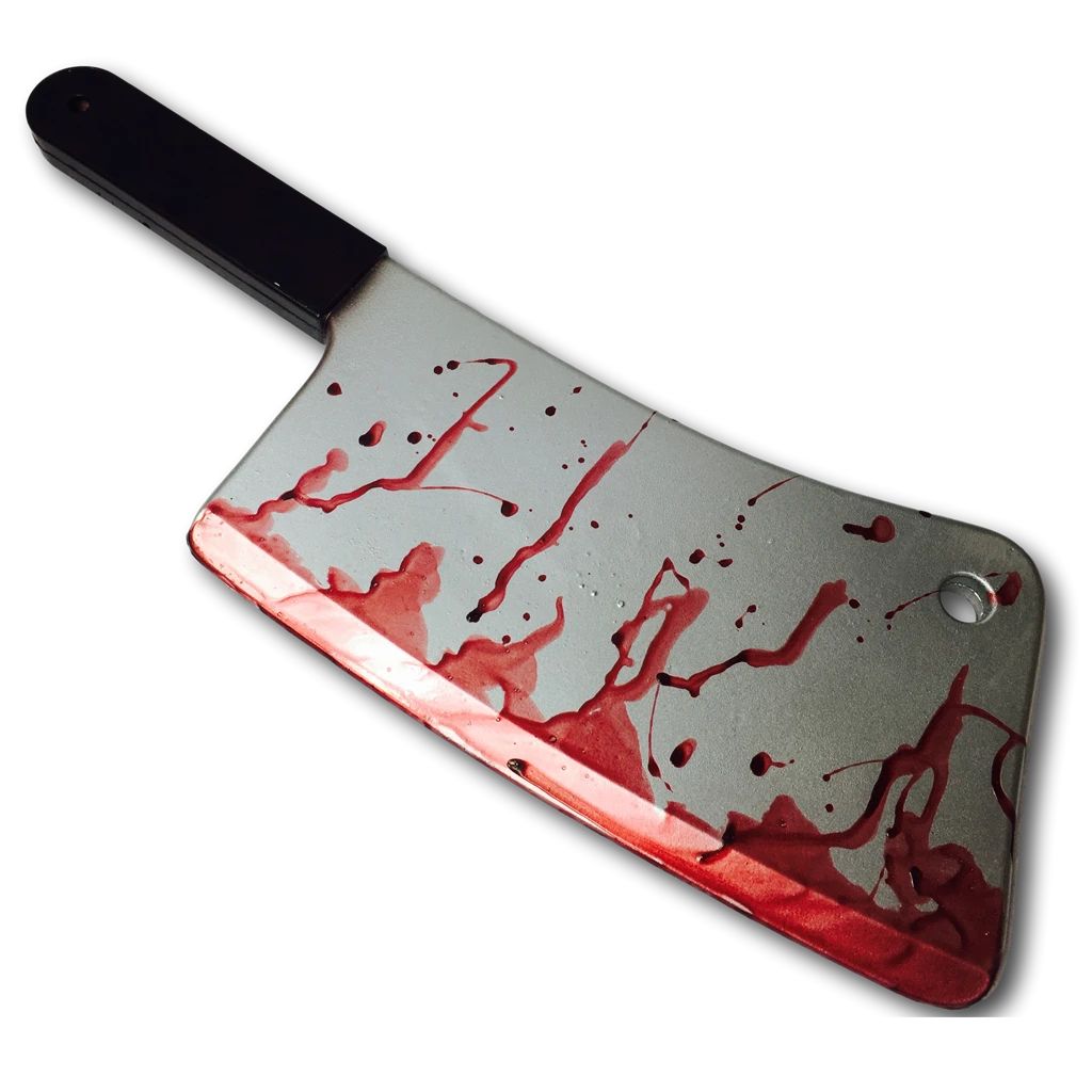 Rubber Johnnies Bloody Meat Cleaver Movie Props 5 Rubber Johnnies Bloody Meat Cleaver Movie Props