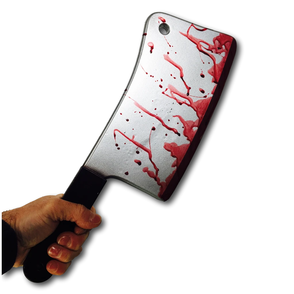 Rubber Johnnies Bloody Meat Cleaver Movie Props 4 Rubber Johnnies Bloody Meat Cleaver Movie Props
