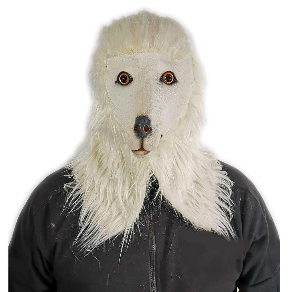 Rubber Johnnies White Poodle Mask With Gloves (Fursuit) Animal Masks 5 Rubber Johnnies White Poodle Mask With Gloves (Fursuit) Animal Masks