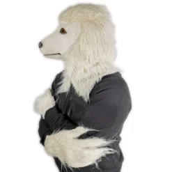 Rubber Johnnies White Poodle Mask With Gloves (Fursuit) Animal Masks 13 Rubber Johnnies White Poodle Mask With Gloves (Fursuit) Animal Masks