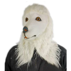Rubber Johnnies White Poodle Mask With Gloves (Fursuit) Animal Masks 14 Rubber Johnnies White Poodle Mask With Gloves (Fursuit) Animal Masks