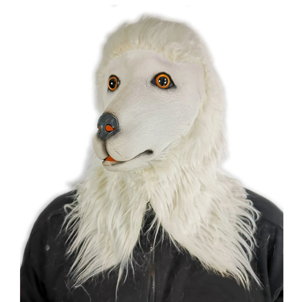 Rubber Johnnies White Poodle Mask With Gloves (Fursuit) Animal Masks 8 Rubber Johnnies White Poodle Mask With Gloves (Fursuit) Animal Masks