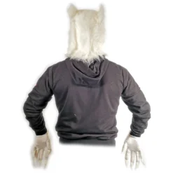 Rubber Johnnies Furry White Rat Gerbil Mask With Matching Gloves