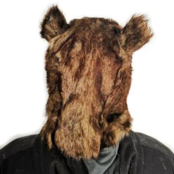 Rubber Johnnies Furry Rat Mask With Matching Gloves