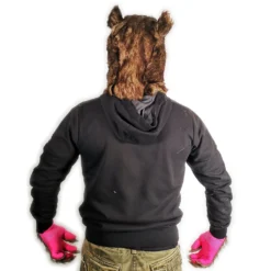 Rubber Johnnies Furry Rat Mask With Matching Gloves