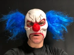 Rubber Johnnies TM Cracked Clown Mask. Horror Masks