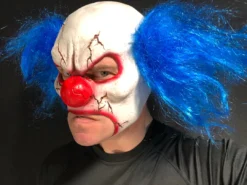 Rubber Johnnies TM Cracked Clown Mask. Horror Masks