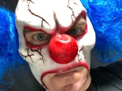 Rubber Johnnies TM Cracked Clown Mask. Horror Masks