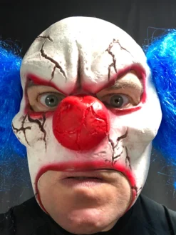 Rubber Johnnies TM Cracked Clown Mask. Horror Masks