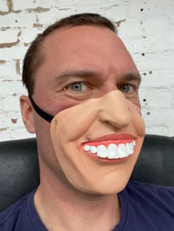 Rubber Johnnies Half Face Masks Ken Dodd Big Teeth Half Face Mask