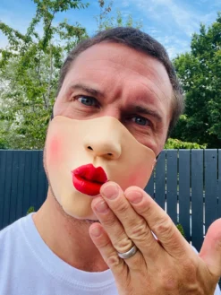Rubber Johnnies Jagger Lips Half Mask Half Face Masks