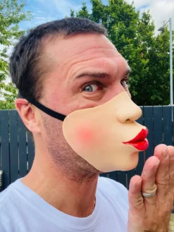 Rubber Johnnies Jagger Lips Half Mask Half Face Masks