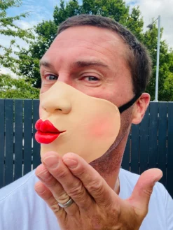 Rubber Johnnies Jagger Lips Half Mask Half Face Masks