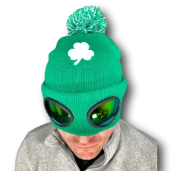 Rubber Johnnies St Patricks Day St Patrick`s Day Ireland Green Beanie Goggle Hat