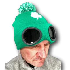 Rubber Johnnies St Patricks Day St Patrick`s Day Ireland Green Beanie Goggle Hat