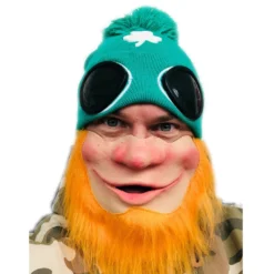 Rubber Johnnies St Patricks Day Leprechaun Half Face Mask