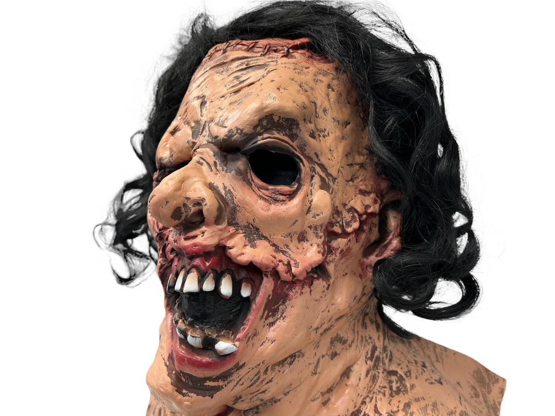 Rubber Johnnies Chainsaw Killer (Skinned Face) Full Head Mask Horror Masks 6 Rubber Johnnies Chainsaw Killer (Skinned Face) Full Head Mask Horror Masks