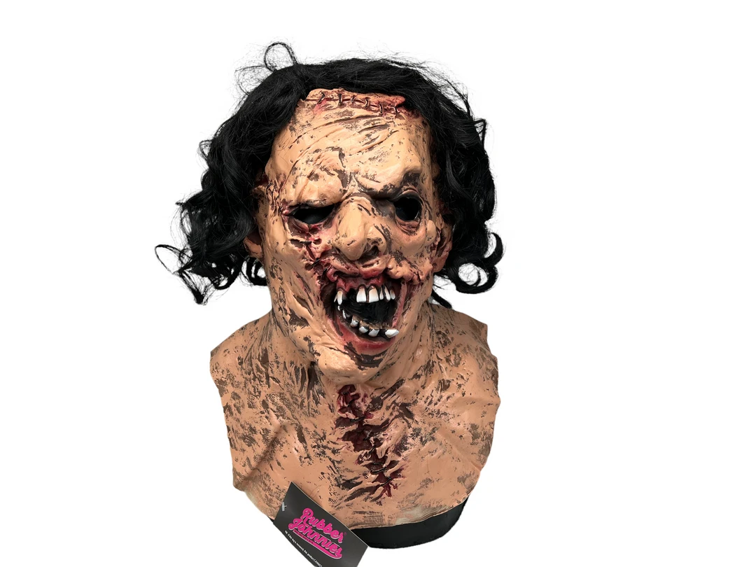 Rubber Johnnies Chainsaw Killer (Skinned Face) Full Head Mask Horror Masks 3 Rubber Johnnies Chainsaw Killer (Skinned Face) Full Head Mask Horror Masks