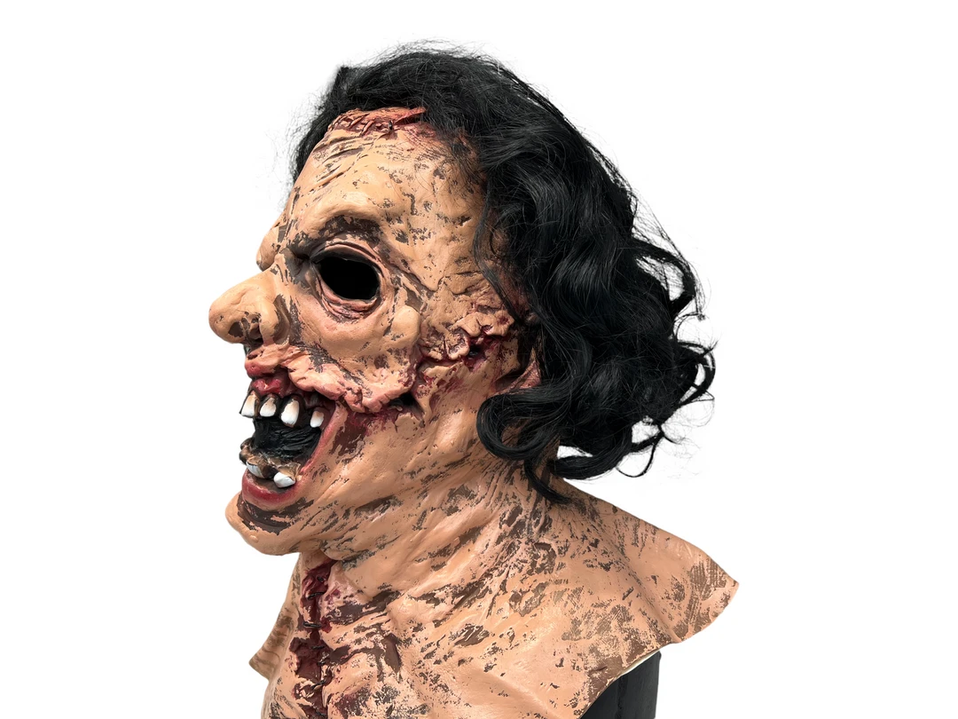 Rubber Johnnies Chainsaw Killer (Skinned Face) Full Head Mask Horror Masks 4 Rubber Johnnies Chainsaw Killer (Skinned Face) Full Head Mask Horror Masks