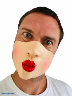 Rubber Johnnies Jagger Lips Half Mask Half Face Masks