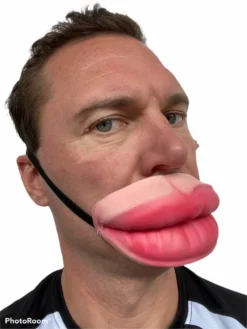 Rubber Johnnies Big Lips Half Face Mask Half Face Masks