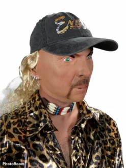 Rubber Johnnies People Masks Joe Exotic Mask With Baseball Cap & Mullet Hair