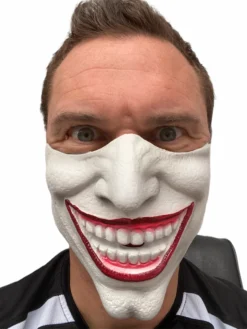 Rubber Johnnies Half Face Joker Villain Mask Half Face Masks