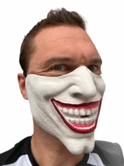 Rubber Johnnies Half Face Joker Villain Mask Half Face Masks