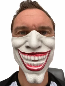 Rubber Johnnies Half Face Joker Villain Mask Half Face Masks