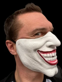 Rubber Johnnies Half Face Joker Villain Mask Half Face Masks