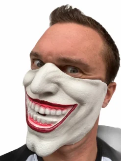 Rubber Johnnies Half Face Joker Villain Mask Half Face Masks