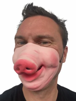 Rubber Johnnies Pig Half Face Mask