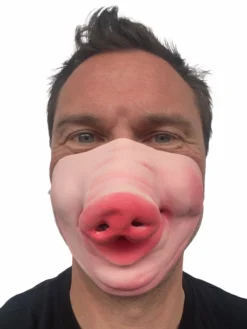 Rubber Johnnies Pig Half Face Mask
