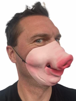 Rubber Johnnies Pig Half Face Mask